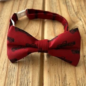 Red bow tie with truck picture
